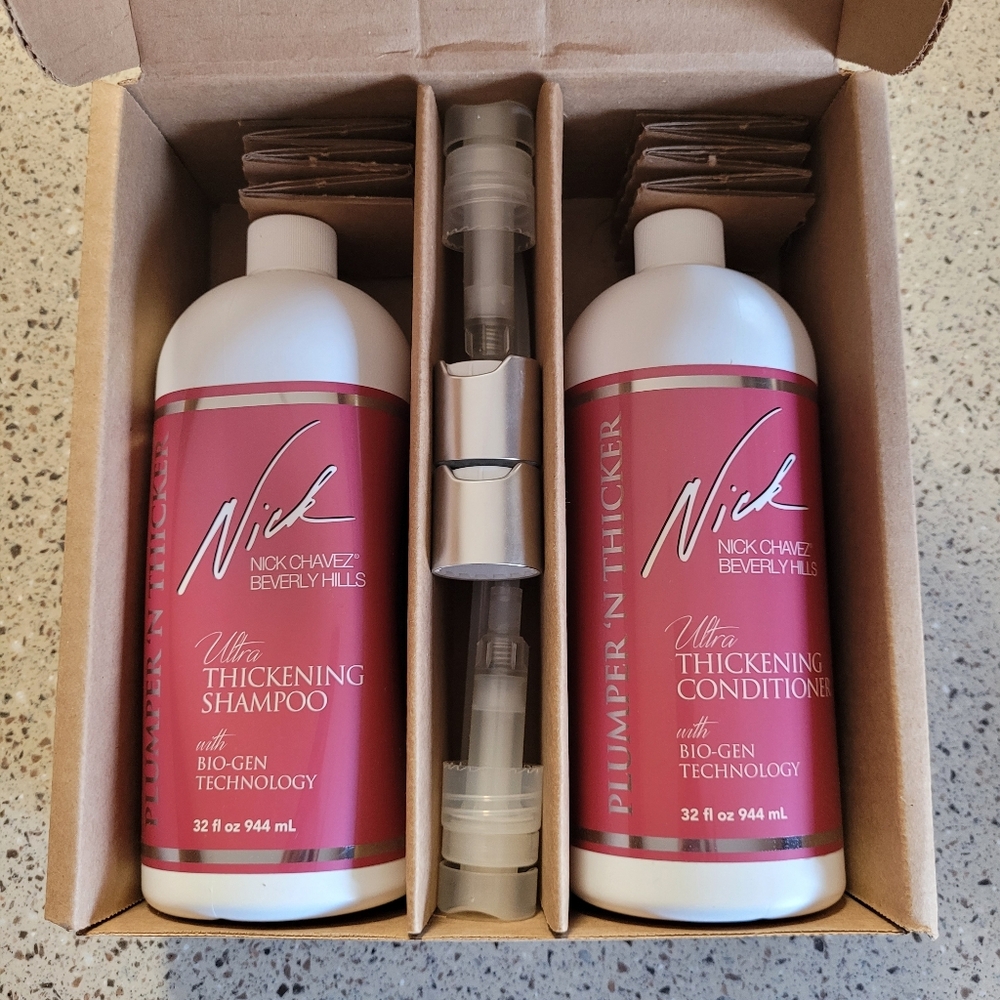 Nick Chavez Plumper N Thicker Ultra Thickening Shampoo & Conditioner 32 fl oz Ea